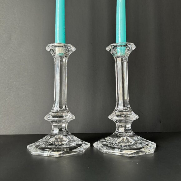 Crystal Candlestick Holder 8 Inch Tall - Picture 5 of 15
